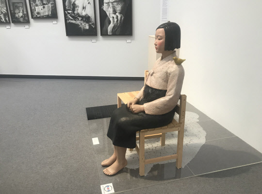 일본 '아이치 트리엔날레 2019' 출품된 '평화의 소녀상'. 연합뉴스=김운성 작가 제공